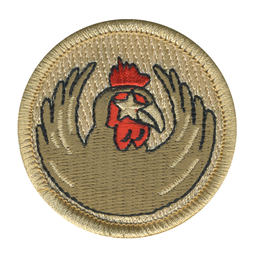 Fun Chicken Patrol Patch - embroidered 2 in round