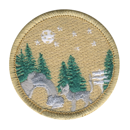 Forest Wolf Patrol Patch - embroidered 2 in round