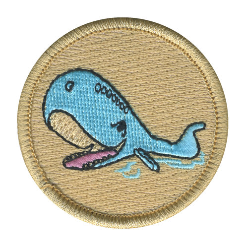 Blue Whale Patrol Patch - embroidered 2 in round