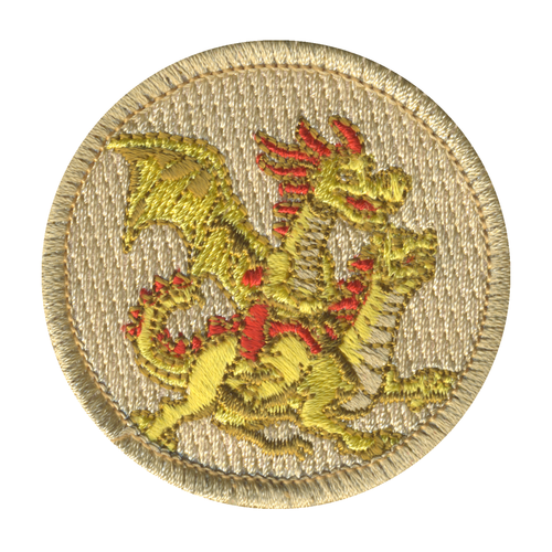 Yellow Dragon Rider Patrol Patch - embroidered 2 in round