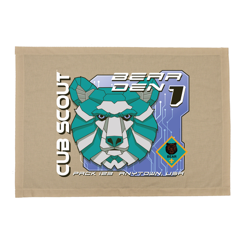 Cub Scout Pack Den Flag with Bear and Bear Insignia