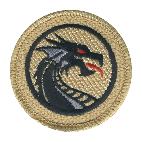 Black Dragons Patrol Patch - embroidered 2 in round