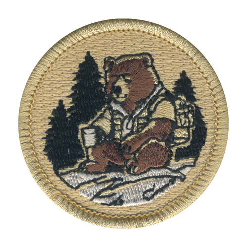 Coffee Bear Patrol Patch - embroidered 2 in round