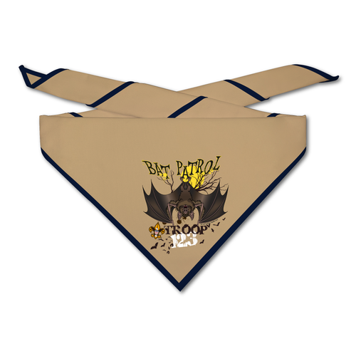 Troop Neckerchief with Bat Patrol Design and Scouting America logo