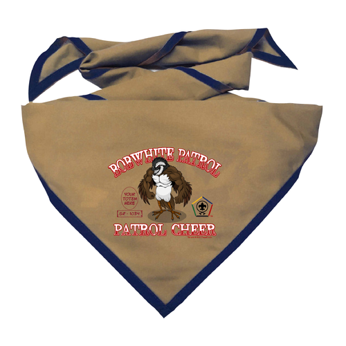 Wood Badge Neckerchief with Wood Badge Bobwhite and Wood Badge Logo