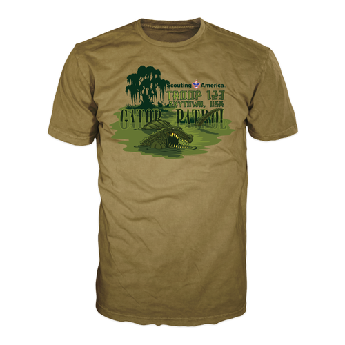 Troop Patrol Shirt with Gator Patrol Design and Scouting America logo