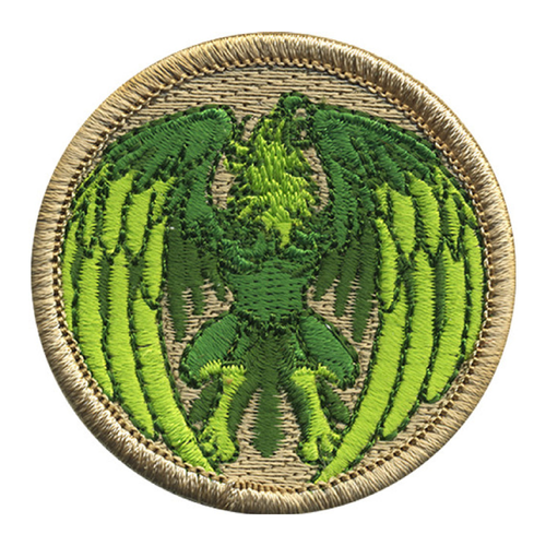 Green Eagle Crest Scout Patrol Patch - embroidered 2 inch round by ClassB