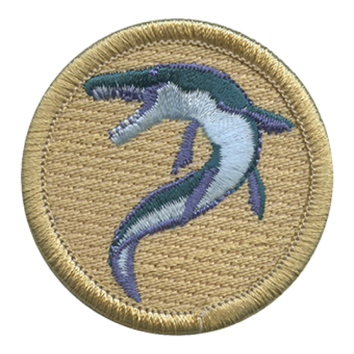 Mosasaurus Scout Patrol Patch - embroidered 2 inch round by ClassB