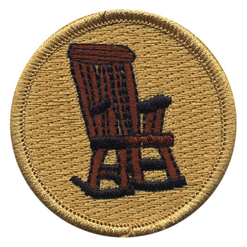 Rocking Chair Scout Patrol Patch - embroidered 2 inch round