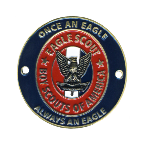 Scouting America Eagle Scout Hiking Medallion with Eagle Scout Medal Logo  by ClassB