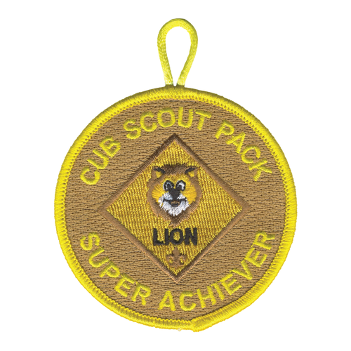 Cub Scout Pack Super achiever Patch with lion Rank by ClassB