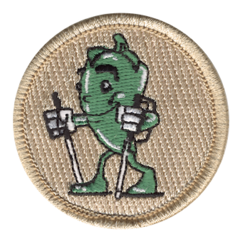 Hiking Jalapeño Scout Patrol Patch - embroidered 2 inch round by ClassB