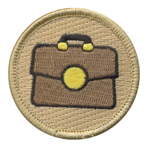 Briefcase Patch - embroidered 2 inch round by ClassB
