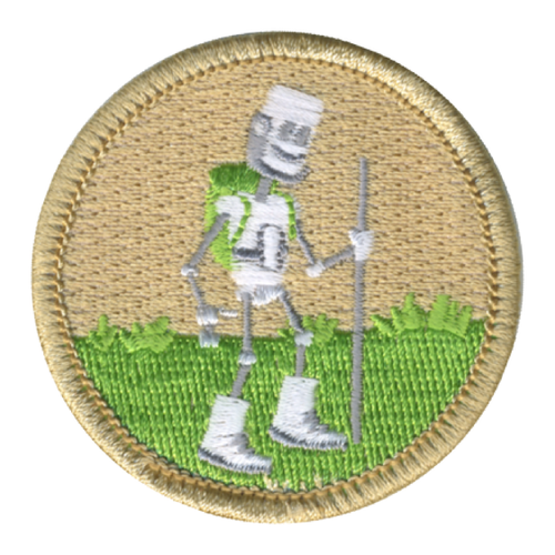 Hiking Robot Patch - embroidered 2 inch round by ClassB