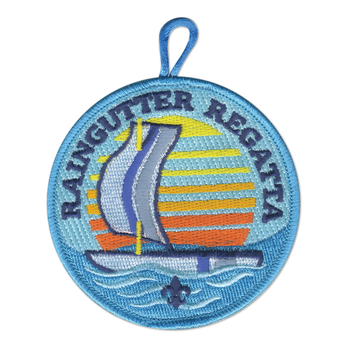 Rain Gutter Regatta Activity Patch Sail Design and Scouting America fleur de lis by ClassB