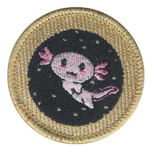 Axolotl in Space Patrol Patch - embroidered 2 in round by ClassB
