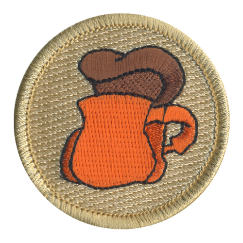 Orange Back Pack Patrol Patch - embroidered 2 in round by ClassB