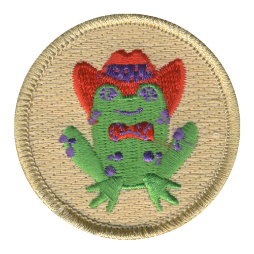 Funky Frog Patch - embroidered 2 inch round by ClassB