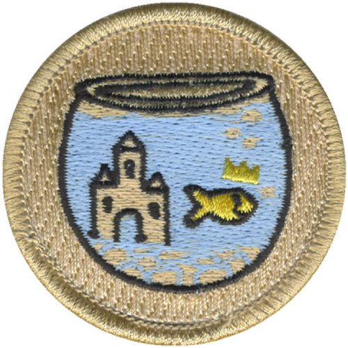 Fish Bowl Patch - embroidered 2 inch round by ClassB