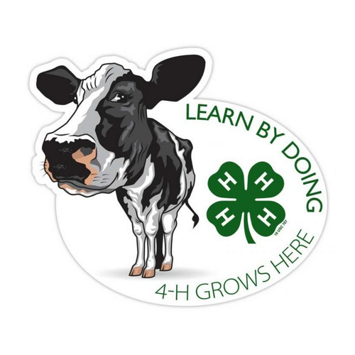 Dairy Cow Learn By Doing 4-H Sticker by ClassB