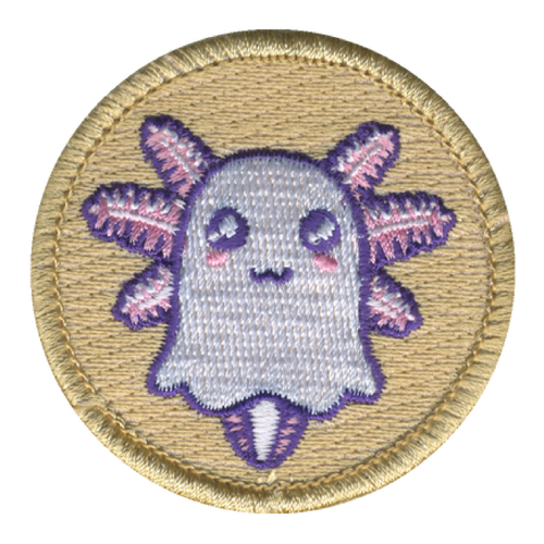 Axolotl Ghost Patrol Patch - embroidered 2 in round by ClassB