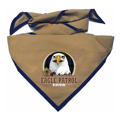 Wood Badge Neckerchief with Wood Badge Eagle with Wood Badge Logo