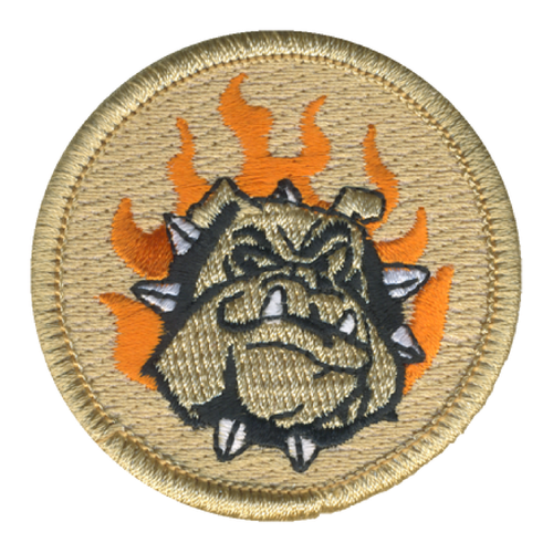 Blazing Bulldog Patrol Patch - embroidered 2 in round by ClassB