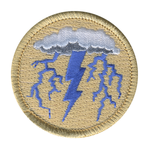 Blue Lightning Patrol Patch - embroidered 2 in round by ClassB