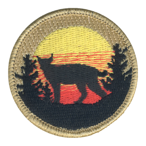 Moonlight Bobcat Patrol Patch - embroidered 2 in round by ClassB