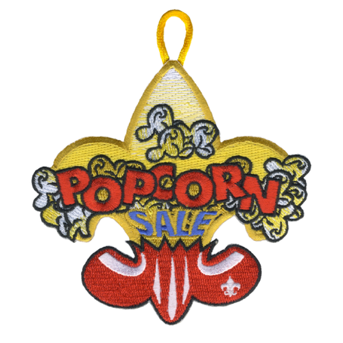 Popcorn Sales Scout Patch in Scouting America Fleur-De-Lis shape design by ClassB