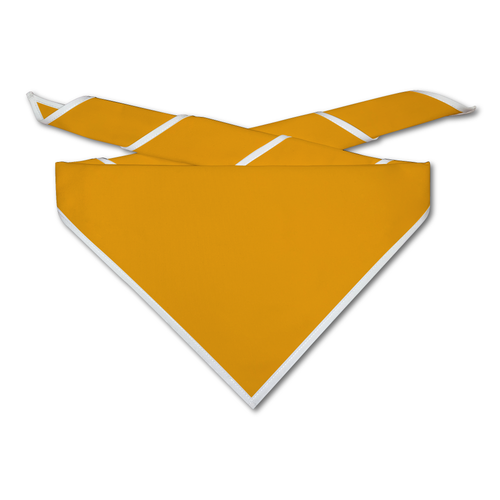 Blank Gold Neckerchief with White Piped Edge - Troop Size