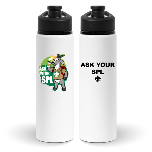 Scout Troop Scouting America Water Bottle - Ask Your SPL Goat