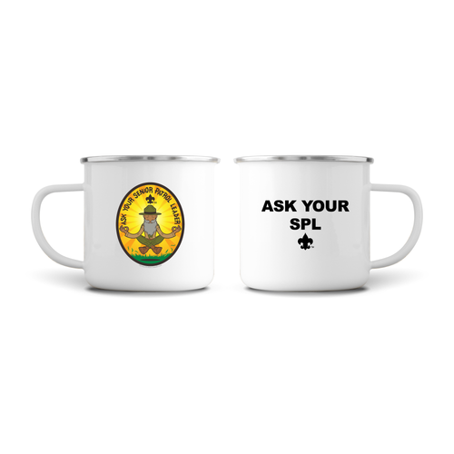 Scouting America Ask Your Senior Patrol Leader Metal Enamel Mug