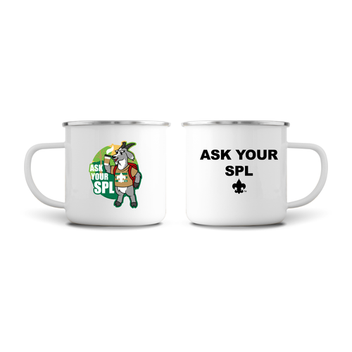 Scouting America Ask Your SPL Goat Metal Enamel Mug
