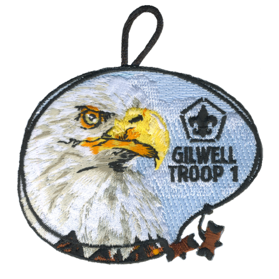 Wood Badge Eagle Critter with Beads Patch Gilwell Troop 1