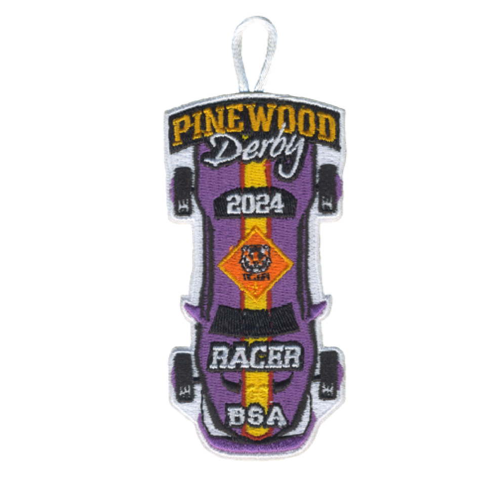 2024 Pinewood Derby Patch Tiger Racer