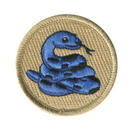 Blue Snake Patrol Patch- embroidered 2 in round
