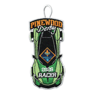 2026 Pinewood Derby Embroidered Patch - Webelos Racer