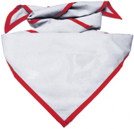 Blank White Neckerchief With Red Piped Edge - Troop Size (B848 AZ 4/1)