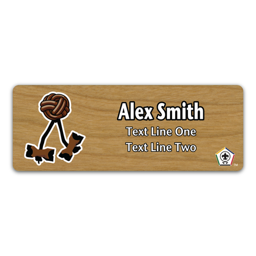 Custom Wood Badge Beads Name tag Magnetic 1x3 Personalized Name Badge