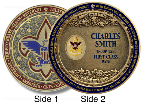 First Class Rank Scout Challenge Coin