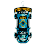 2024 Pinewood Derby Patch - Bear Racer