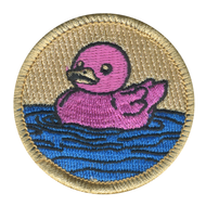 Pink Duck Patrol Patch - embroidered 2 in round