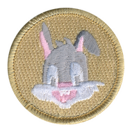 Gray Hares Patrol Patch - embroidered 2 in round