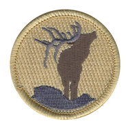 Yodeling Elk Patrol Patch - embroidered 2 in round