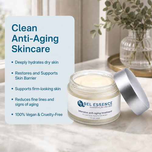 Bel Essence Anti Aging Face Moisturizer, Anti Wrinkle Cream for NORMAL TO DRY SKIN: Firms Skin, Reduces Fine Lines - 1.5 oz/Clean Anti-Aging Skincare/Deeply hydrates dry skin/Restores and supports skin barrier/Reduces fine lines and signs of aging/100% vegan and cruelty-free