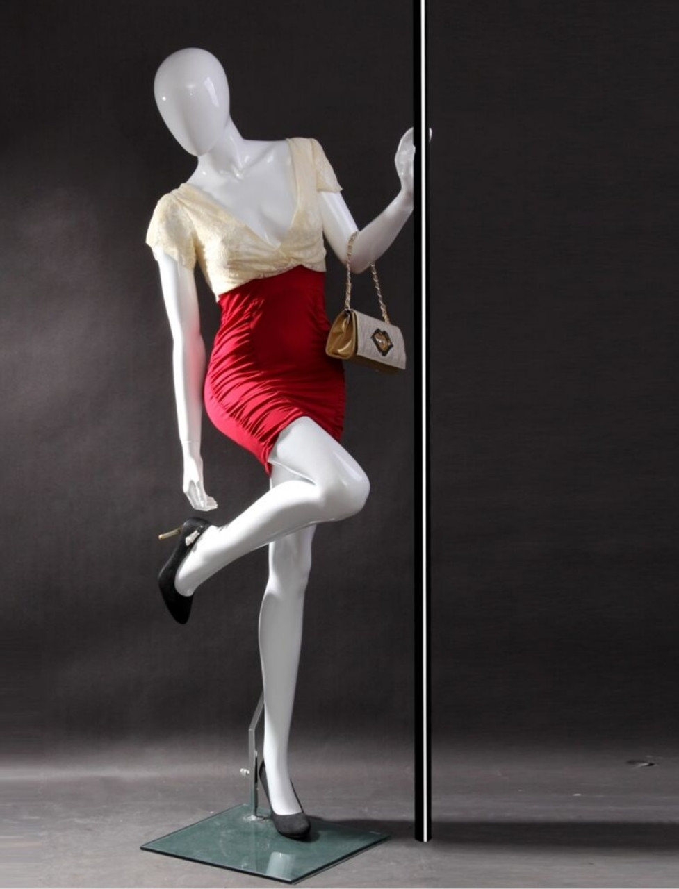 Fiberglass Gloss White Egg Head Female Mannequin MM-ZARA03EG SALE