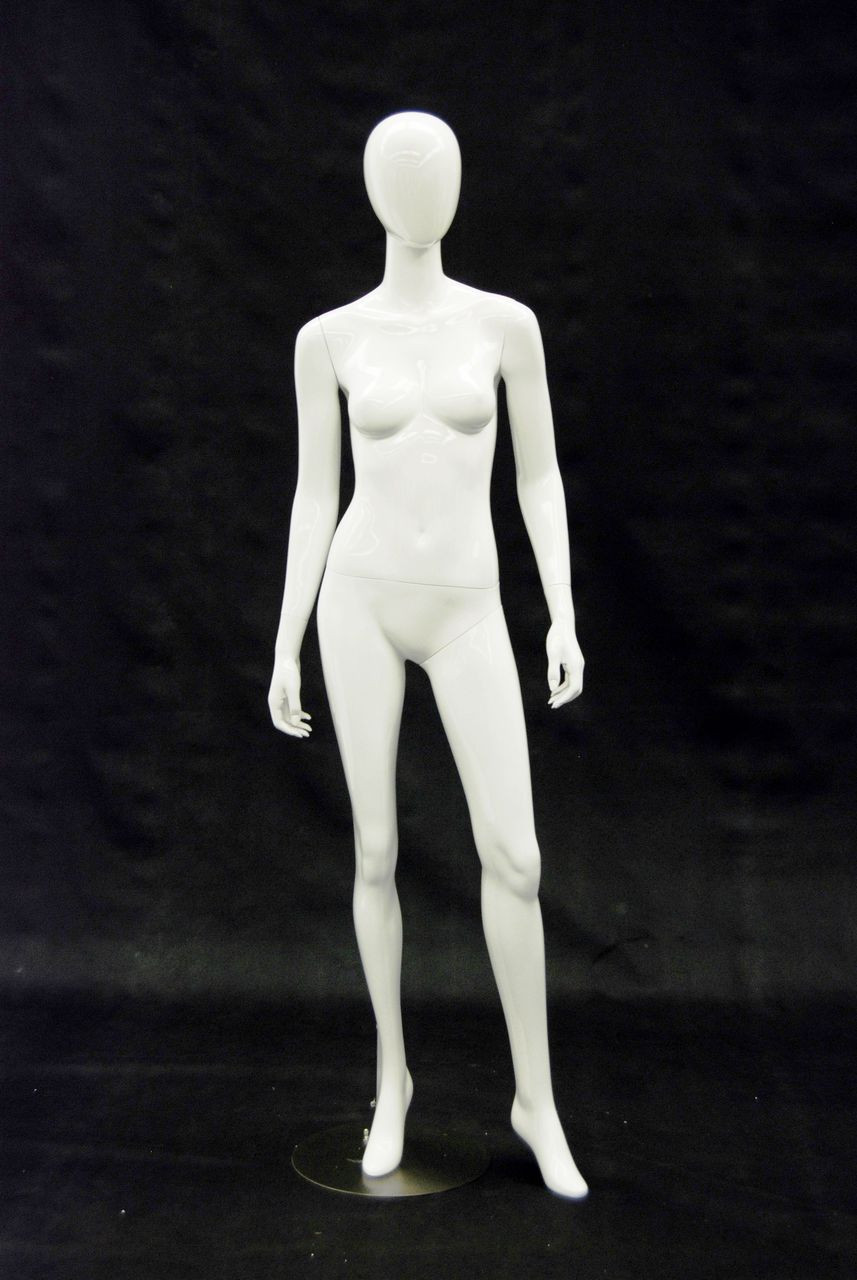 One Day Rental -- Gloss White Abstract Female Mannequin MM-A3W1R