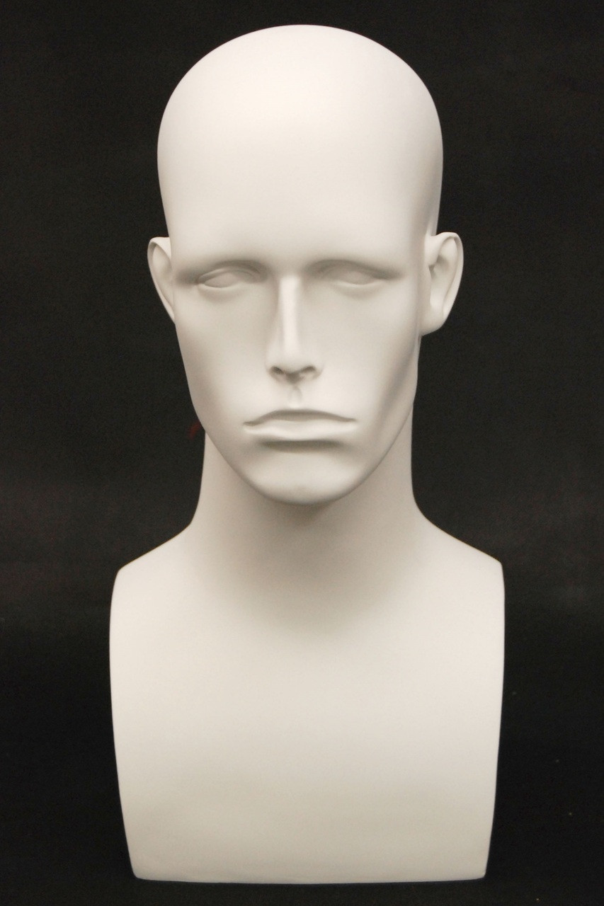 Fiberglass Matte White Male Display Head MM-EraW2