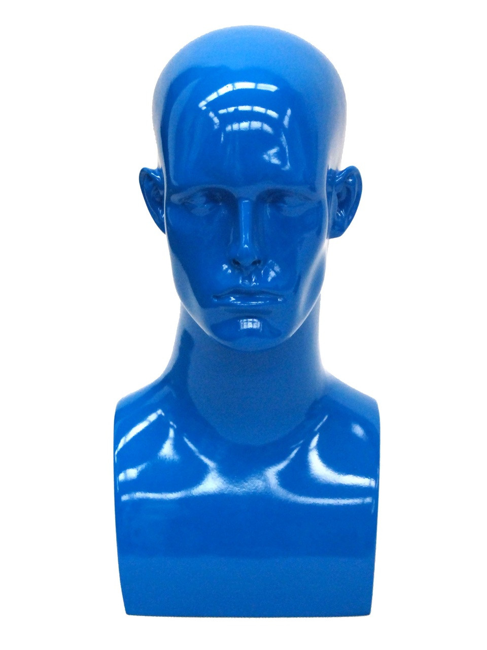 Fiberglass Gloss Blue Male Display Head MM-EraBlu